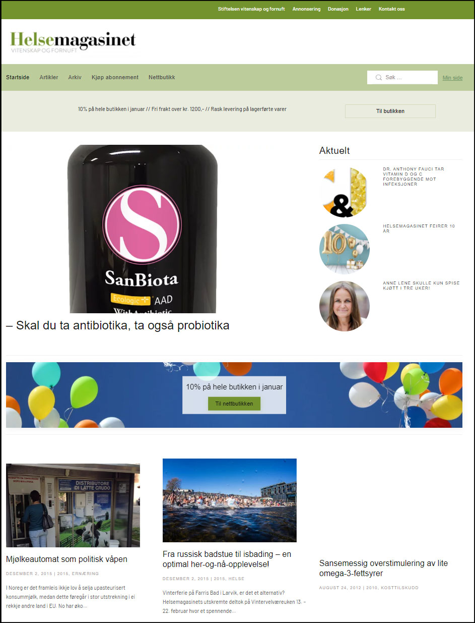 Helsemagasinet har fått nye nettsider